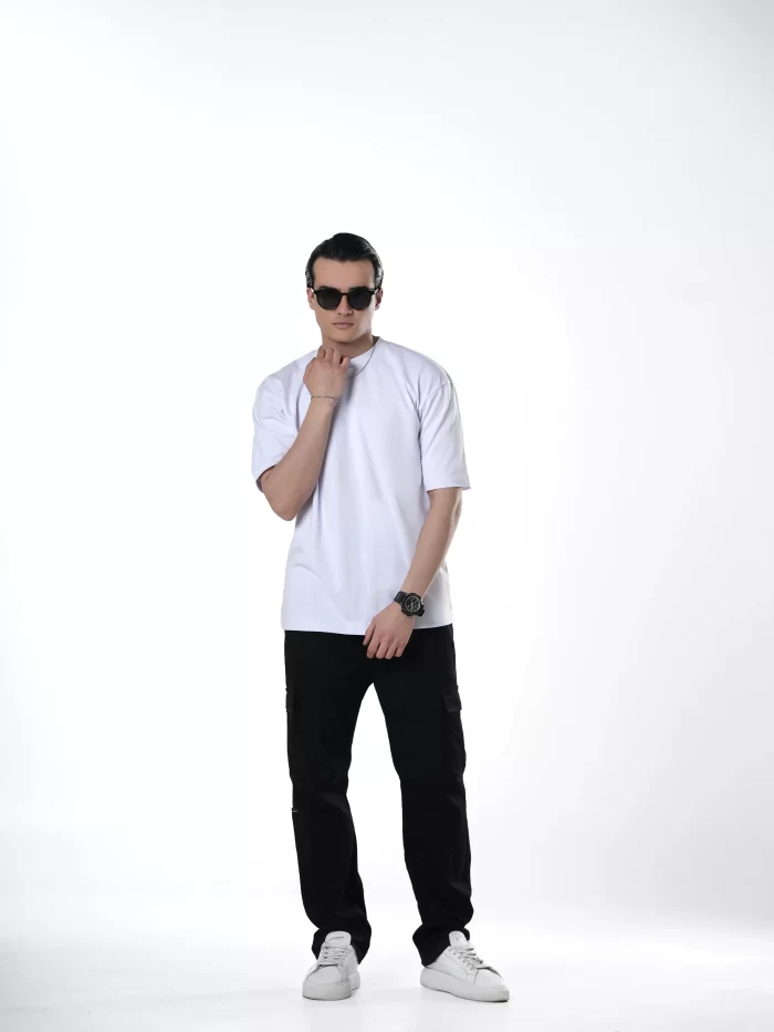 تیشرت سفید مردانه -مرماریس