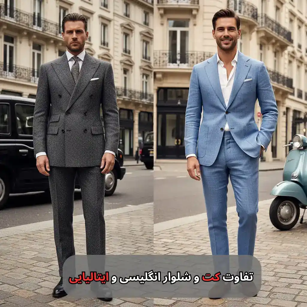 تفاوت کت و شلوار انگلیسی و ایتالیایی- مرماریس