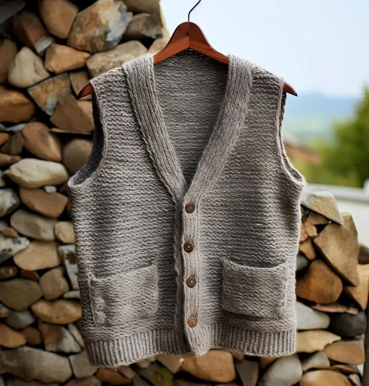 جلیقه بافت مردانه شیک-مرماریس