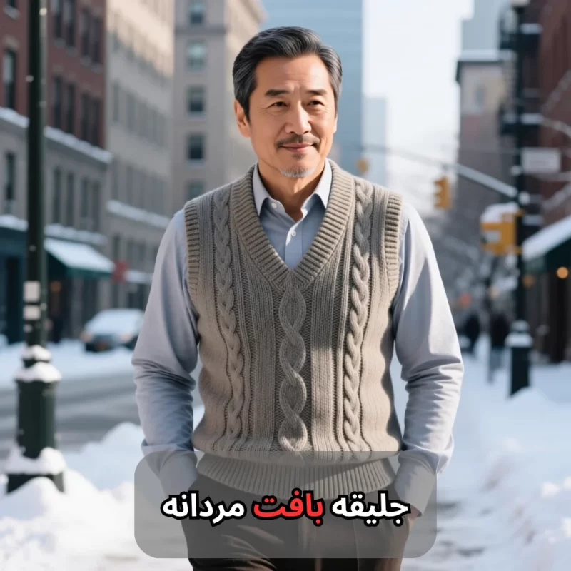 جلیقه بافت مردانه-مرماریس