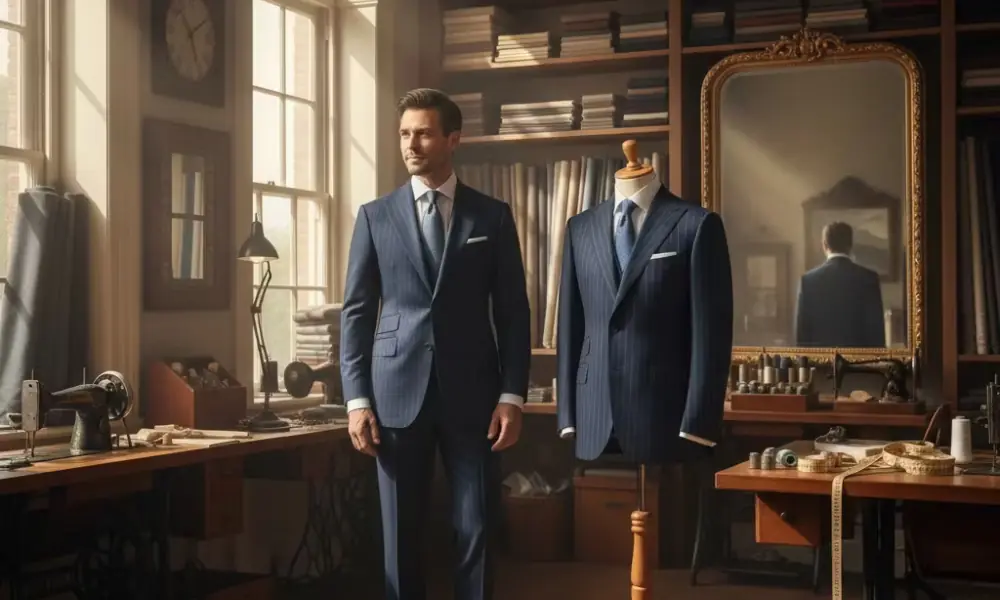 کت و شلوار دیپلمات راه راه-مرماریس